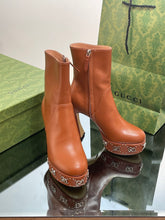 Load image into Gallery viewer, Gucci Platform Boots With GG Studs