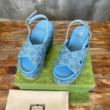 Load image into Gallery viewer, Gucci Double G Platform Sandal