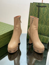 Load image into Gallery viewer, Gucci Platform Boots With GG Studs