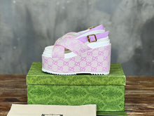 Load image into Gallery viewer, Gucci Double G Platform Sandal