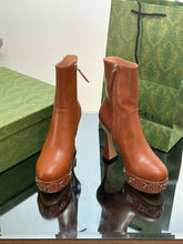 Load image into Gallery viewer, Gucci Platform Boots With GG Studs