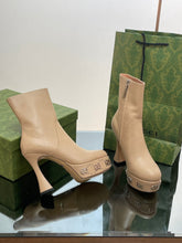 Load image into Gallery viewer, Gucci Platform Boots With GG Studs