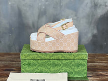 Load image into Gallery viewer, Gucci Double G Platform Sandal