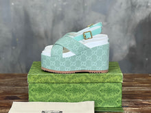 Load image into Gallery viewer, Gucci Double G Platform Sandal