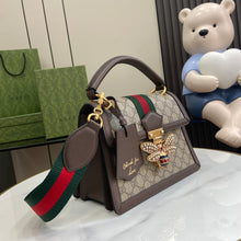 Load image into Gallery viewer, GUCCI GG Supreme Monogram Queen Margaret Top Handle Bag