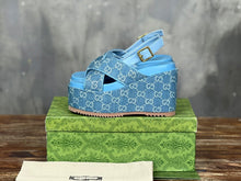 Load image into Gallery viewer, Gucci Double G Platform Sandal