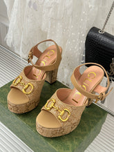 Load image into Gallery viewer, Gucci Horsebit Platform Sandals