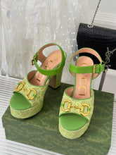 Load image into Gallery viewer, Gucci Horsebit Platform Sandals