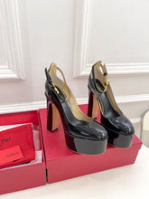 Load image into Gallery viewer, Valentino Tan-go Platform Patent Leather Sandal 155MM
