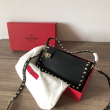 Load image into Gallery viewer, Valentino Garavani Small Rockstud Grainy Crossbody Bag