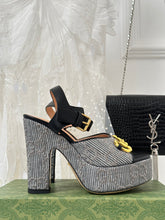 Load image into Gallery viewer, Gucci Horsebit Platform Sandals