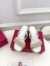Load image into Gallery viewer, Valentino Rockstud Wedge Sandals