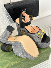 Load image into Gallery viewer, Gucci Horsebit Platform Sandals