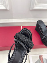 Load image into Gallery viewer, Valentino Rockstud Wedge Sandals
