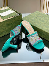 Load image into Gallery viewer, Gucci GG Mid Heel Sandals