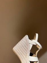 Load image into Gallery viewer, YSL TRIBUTE ESPADRILLES WEDGE IN SMOOTH LEATHER