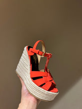 Load image into Gallery viewer, YSL TRIBUTE ESPADRILLES WEDGE IN SMOOTH LEATHER