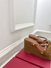 Load image into Gallery viewer, Valentino Rockstud Wedge Sandals