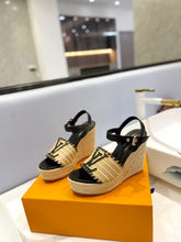 Load image into Gallery viewer, Louis Vuitton Starboard Wedge Sandals