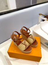 Load image into Gallery viewer, Louis Vuitton Starboard Wedge Sandals