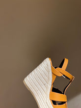 Load image into Gallery viewer, YSL TRIBUTE ESPADRILLES WEDGE IN SMOOTH LEATHER