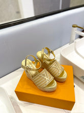 Load image into Gallery viewer, Louis Vuitton Starboard Wedge Sandals