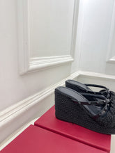 Load image into Gallery viewer, Valentino Rockstud Wedge Sandals