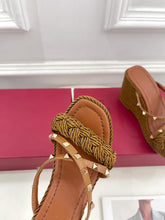 Load image into Gallery viewer, Valentino Rockstud Wedge Sandals
