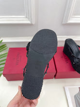 Load image into Gallery viewer, Valentino Rockstud Wedge Sandals