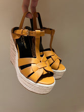 Load image into Gallery viewer, YSL TRIBUTE ESPADRILLES WEDGE IN SMOOTH LEATHER