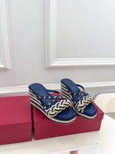 Load image into Gallery viewer, Valentino Rockstud Wedge Sandals