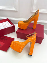 Load image into Gallery viewer, Valentino Tan-go Platform Patent Leather Sandal 155MM