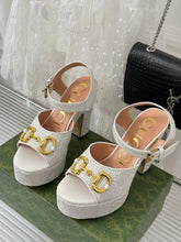Load image into Gallery viewer, Gucci Horsebit Platform Sandals