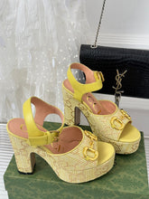 Load image into Gallery viewer, Gucci Horsebit Platform Sandals