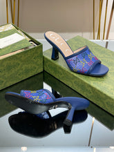 Load image into Gallery viewer, Gucci GG Mid Heel Sandals