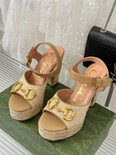 Load image into Gallery viewer, Gucci Horsebit Platform Sandals