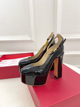 Load image into Gallery viewer, Valentino Tan-go Platform Patent Leather Sandal 155MM