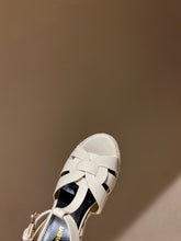 Load image into Gallery viewer, YSL TRIBUTE ESPADRILLES WEDGE IN SMOOTH LEATHER