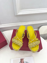 Load image into Gallery viewer, Valentino Rockstud Wedge Sandals