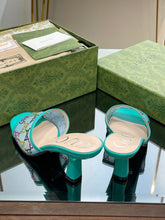 Load image into Gallery viewer, Gucci GG Mid Heel Sandals
