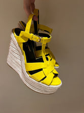 Load image into Gallery viewer, YSL TRIBUTE ESPADRILLES WEDGE IN SMOOTH LEATHER