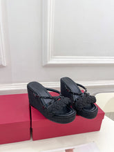 Load image into Gallery viewer, Valentino Rockstud Wedge Sandals