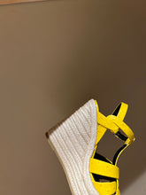 Load image into Gallery viewer, YSL TRIBUTE ESPADRILLES WEDGE IN SMOOTH LEATHER