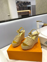 Load image into Gallery viewer, Louis Vuitton Starboard Wedge Sandals