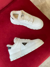 Load image into Gallery viewer, Prada Leather and Shearling Sneakers