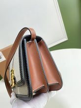 Load image into Gallery viewer, Burberry Small Tri Tone Canvas Leather TB Bag