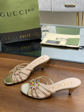 Load image into Gallery viewer, Gucci Women Slide Sandal With Crystals