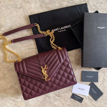 Load image into Gallery viewer, YSL Envelope Medium Bag In Mix Matelasse Grain De Poudre Embossed Leather