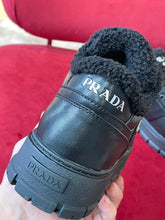 Load image into Gallery viewer, Prada Leather and Shearling Sneakers
