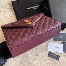 Load image into Gallery viewer, YSL Envelope Medium Bag In Mix Matelasse Grain De Poudre Embossed Leather